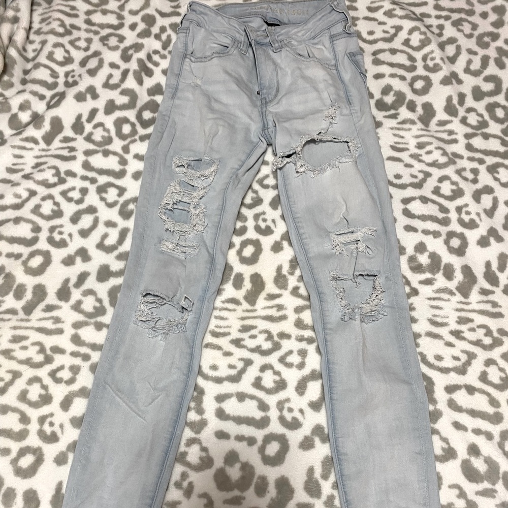 american eagle high rise skinny jegging